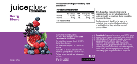 Mélange de fruits, légumes, baies et oméga+ Capsules