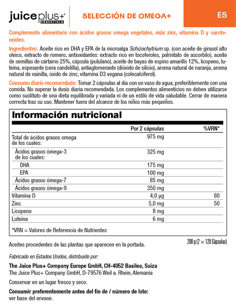 Mélange de fruits, légumes, baies et oméga+ Capsules