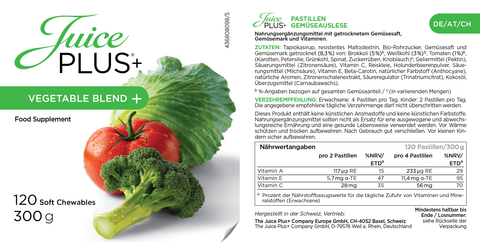 Mélange de fruits et légumes à mâcher
