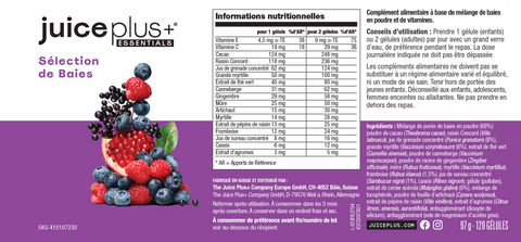 Gélules Sélection de Fruits, Légumes, Baies & Sélection d'Oméga+