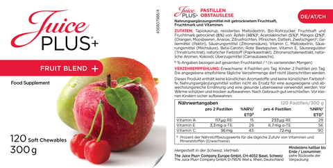 Mélange de fruits, légumes et baies à mâcher