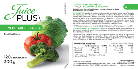 Mélange de fruits et légumes à mâcher
