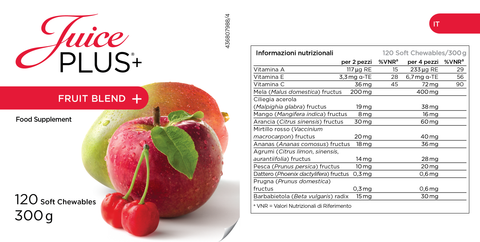 Mélange de fruits et légumes à mâcher